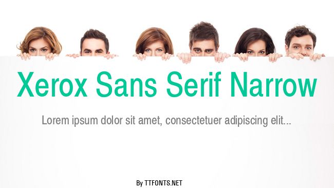 Xerox Sans Serif Narrow example